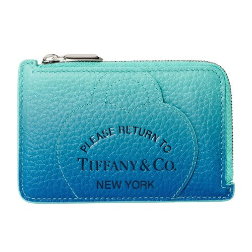 Front - Tiffany & Co Ombre Leather Card Holder