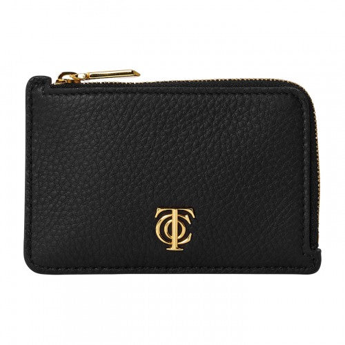 Front - Tiffany & Co Logo Leather Card Holder