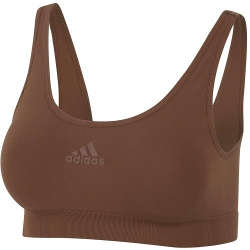 Front - Adidas Womens/Ladies Lounge Stretch Seamless Sports Bra