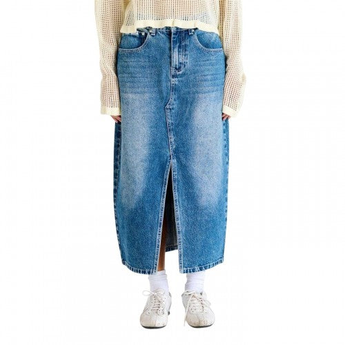 Front - The Ragged Priest Womens/Ladies Denim Midi Skirt