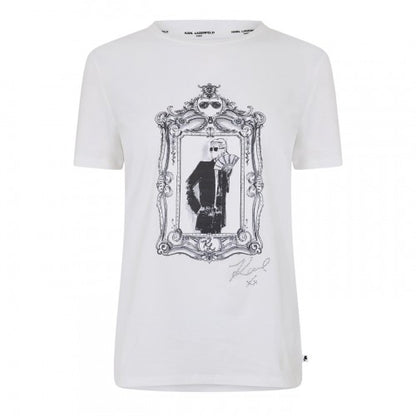 Front - Karl Lagerfeld Womens/Ladies Signature Regular T-Shirt