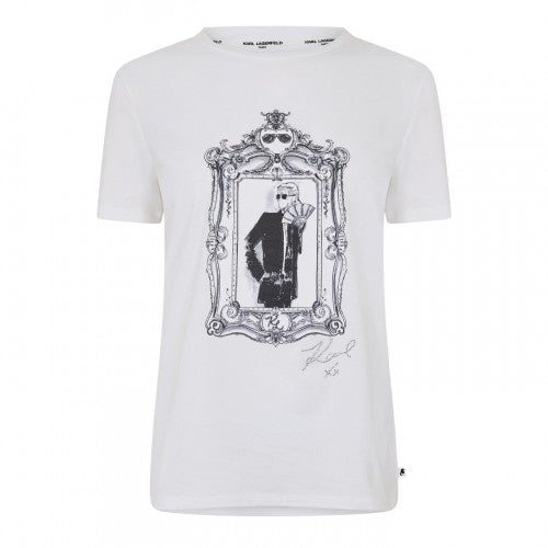Front - Karl Lagerfeld Womens/Ladies Signature Regular T-Shirt