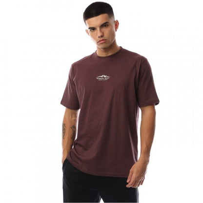 Front - Marshall Artist Mens Mountain Logo Regular T-Shirt
