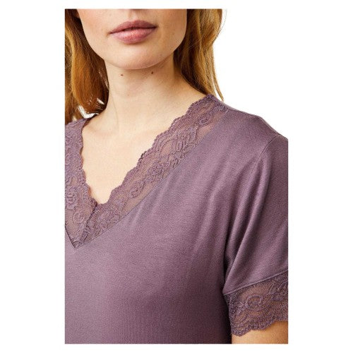 Purple - Side - CCDK Copenhagen Womens-Ladies Karita Jersey Short-Sleeved Dress