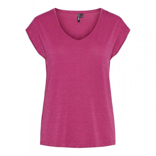 Front - Pieces Womens/Ladies V Neck Regular T-Shirt