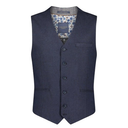 Front - Guide London Mens Italian Cotton Blend Waistcoat