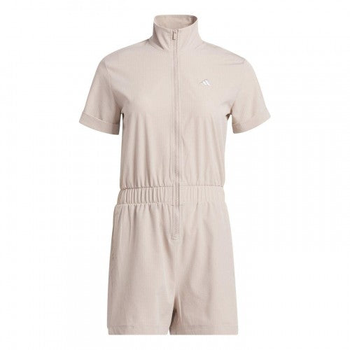 Front - Adidas Womens/Ladies High-Neck Rolled Short Sleeves Playsuit