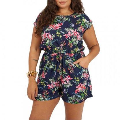 Front - Brave Soul Womens/Ladies Floral Pattern Plus Playsuit