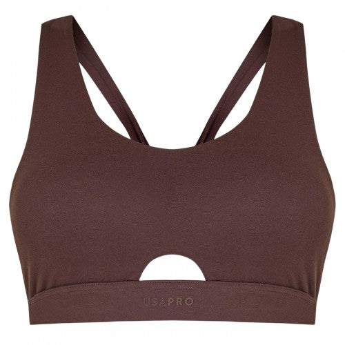 Front - USA Womens/Ladies Pro Twisted Sports Bra