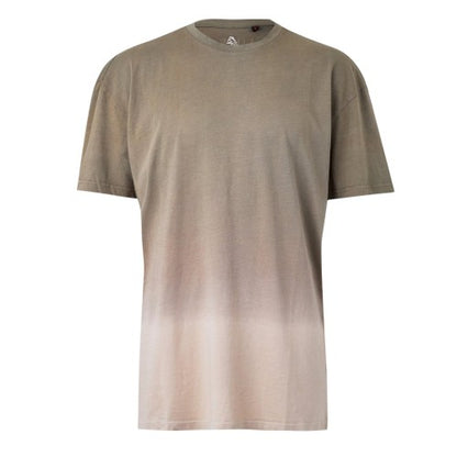 Front - Luke Mens Ombre Cotton Regular Short-Sleeved T-Shirt