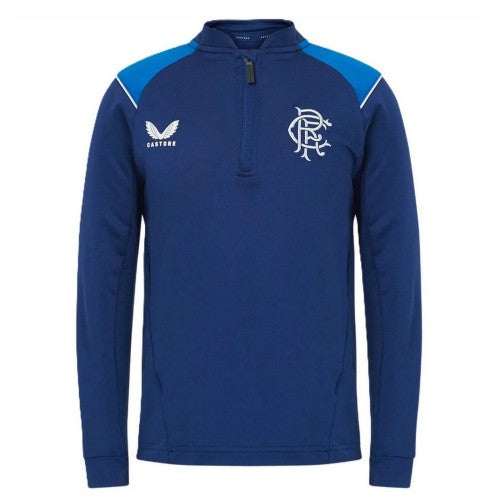Front - Castore Childrens/Kids Rangers FC Quarter Zip Top