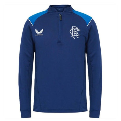 Front - Castore Childrens/Kids Rangers FC Quarter Zip Top