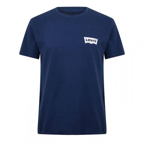 Front - Levis Mens Varsity Circle Batwing Logo Crew Neck T-Shirt
