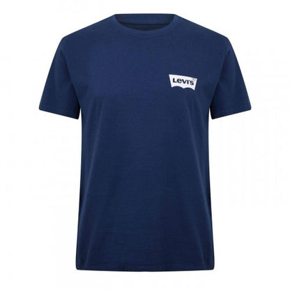 Front - Levis Mens Varsity Circle Batwing Logo Crew Neck T-Shirt