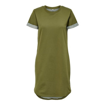 Front - Only Womens/Ladies Crew Neck Mini Shirt Dress