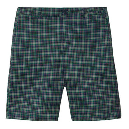 Front - Lacoste Mens Ultra Dry Plaid Golf Shorts