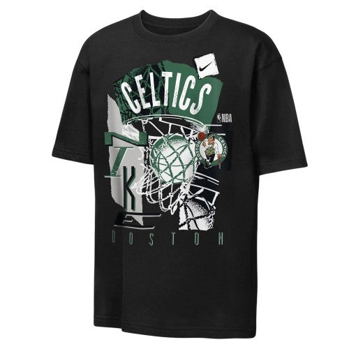 Front - Boston Celtics Childrens/Kids Graphic Print T-Shirt