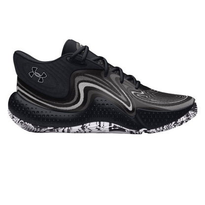 Front - Under Armour Mens UA Spawn Graphic Print Basketball Shoes