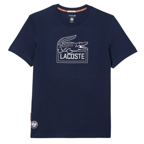 Front - Lacoste Mens Roland Garros Edition Chest Logo T-Shirt