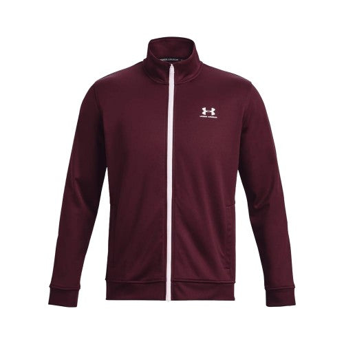 Front - Under Armour Mens Sportstyle Tricot Warm Up Jacket