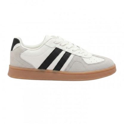 Front - Where´s That From Womens/Ladies Retro Stripe Flat Trainers