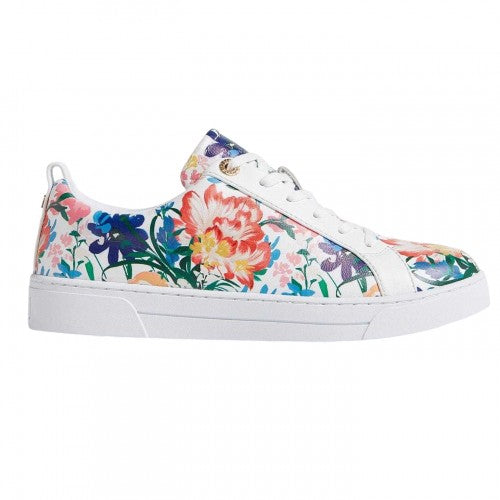 Front - Ted Baker Womens/Ladies Leather Flat Trainers