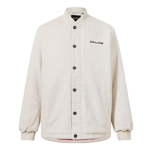 Front - Lyle & Scott Mens Logo Wadded Jacket