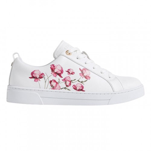 Front - Ted Baker Womens/Ladies Floral Leather Trainers
