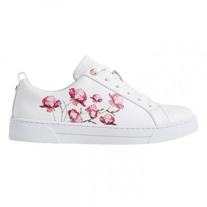 Front - Ted Baker Womens/Ladies Floral Leather Trainers