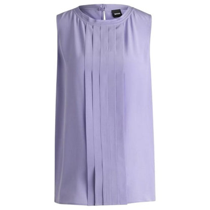 Front - Boss Womens/Ladies Jewel Collared Regular Sleeveless Blouse