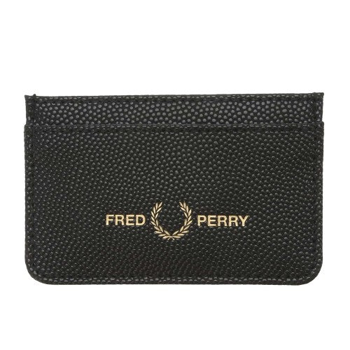 Front - Fred Perry Scotch Grain Leather Card Holder
