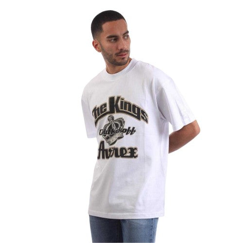 Front - Avirex Mens Glendale Cotton Boyfriend T-Shirt
