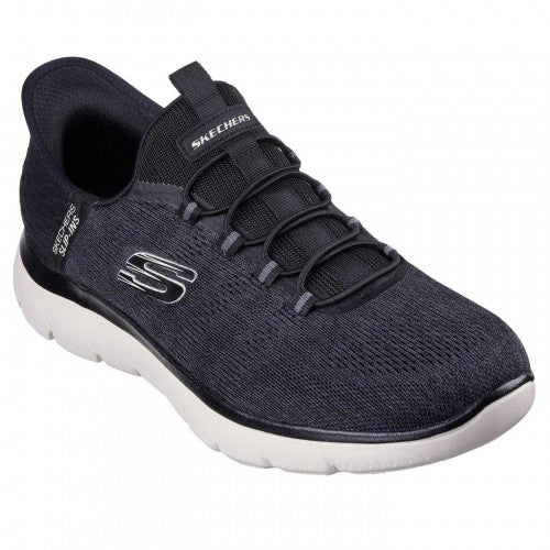 Front - Skechers Mens Summits Key Pace Mesh Slip-In Flat Trainers