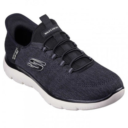 Front - Skechers Mens Summits Key Pace Mesh Slip-In Flat Trainers