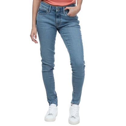 Front - Levis Womens/Ladies 711 New Sheriff Skinny Leather Patch Jeans
