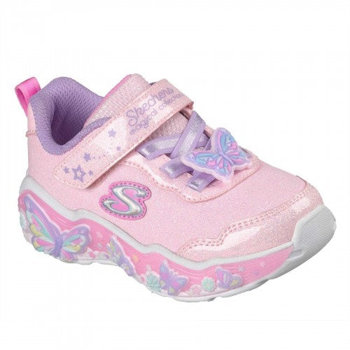 Front - Skechers Girls Butterfly Light Up Trainers