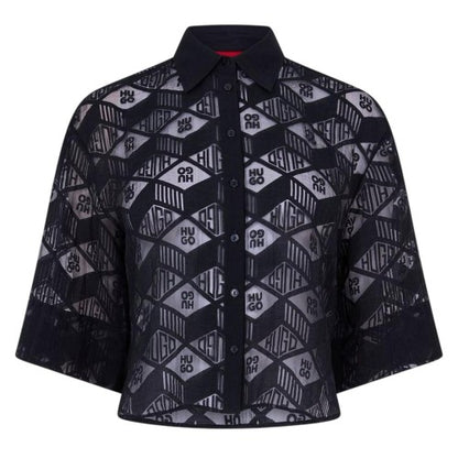 Front - Hugo Womens/Ladies Ephraima Long-Sleeved Blouse
