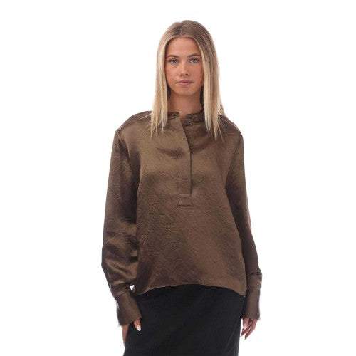 Front - Hugo Womens/Ladies Crinkle Blouse