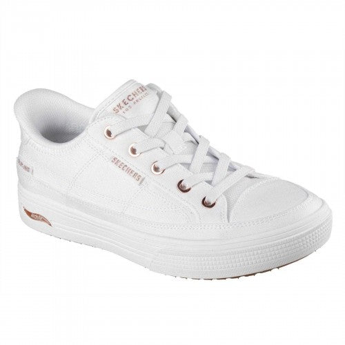 Front - Skechers Womens/Ladies Arcade - Meet Ya There Canvas Trainers