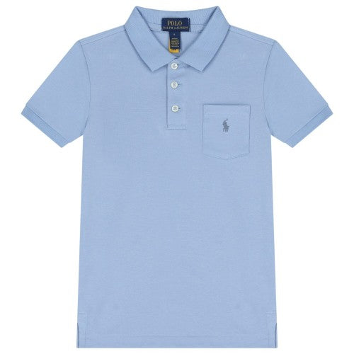 Front - Ralph Lauren Childrens/Kids Embroidered Pocket Regular Polo Shirt