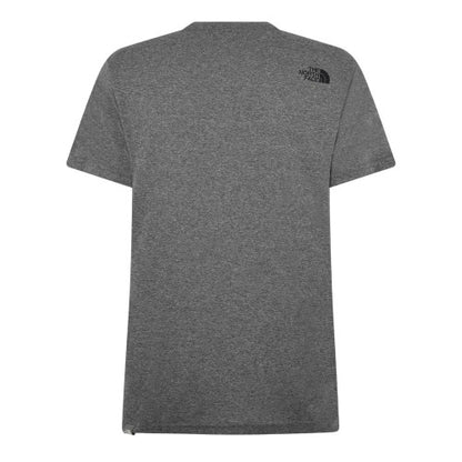 Grey Heather - Back - The North Face Mens Simple Dome Regular T-Shirt