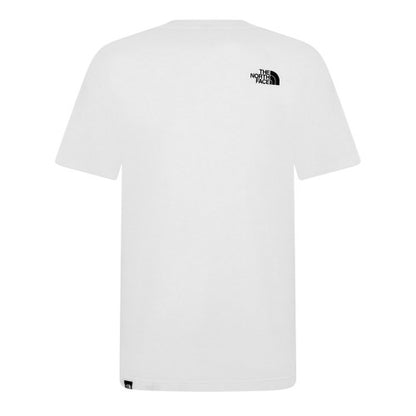 White - Back - The North Face Mens Simple Dome Regular T-Shirt