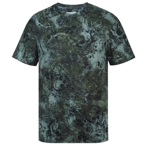 Front - Firetrap Mens Skull All-Over Print T-Shirt