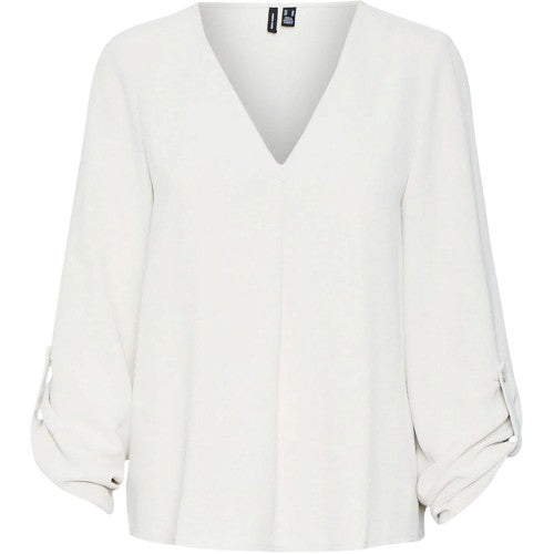 Front - Vero Moda Womens/Ladies V Neck Long-Sleeved Blouse