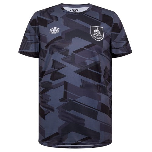 Front - Umbro Mens Wu Ju Burnley FC Crew Neck T-Shirt