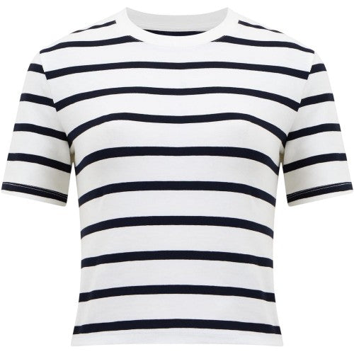 Front - French Connection Womens/Ladies Striped Crew Neck T-Shirt
