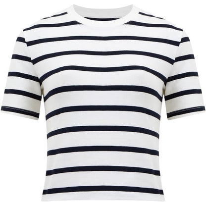 Front - French Connection Womens/Ladies Striped Crew Neck T-Shirt