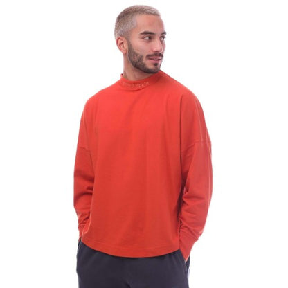 Front - Palm Angels Mens Classic Logo Glitter Long-Sleeved T-Shirt