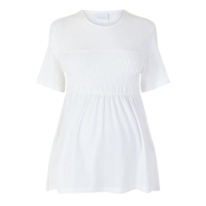 Front - Mamalicious Womens/Ladies Shirred Maternity T-Shirt Dress