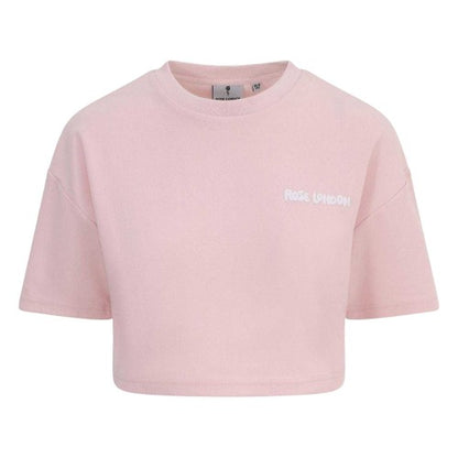 Front - Rose London Girls Authentic Crop T-Shirt